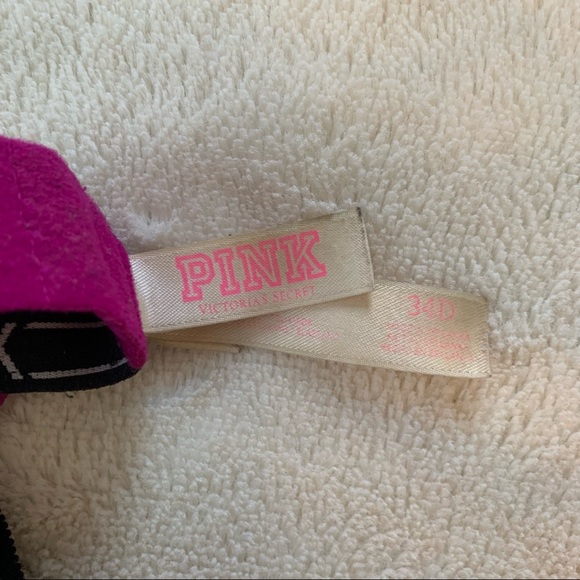 VS PINK Leopard Lace Pink/Purple Color Push Up Bra 34D - Picture 3 of 3